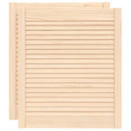 Vidaxl kastdeuren met lamellen 2 st 69x59,4 cm massief grenenhout