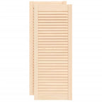 Vidaxl kastdeuren met lamellen 2 st 99,3x39,4 cm massief grenenhout