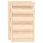 Vidaxl kastdeuren met lamellen 2 st 99,3x59,4 cm massief grenenhout