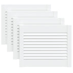 Vidaxl kastdeuren met lamellen 4 st 39,5x49,4 cm grenenhout wit