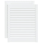 Vidaxl kastdeuren met lamellen 2 st 61,5x49,4 cm grenenhout wit