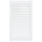 Vidaxl kastdeur met lamellen 69x39,4 cm massief grenenhout wit