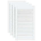 Vidaxl kastdeuren met lamellen 4 st 69x39,4 cm massief grenenhout wit