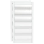 Vidaxl kastdeuren met lamellen 2 st 99,3x49,4 cm grenenhout wit