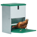 Vidaxl pluimveevoerbak automatisch met pedaal 12 kg
