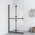 VidaXL Inloopdouchewand inklapbaar 120x190 cm ESG-glas halfmat