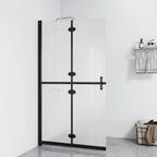 Vidaxl inloopdouchewand inklapbaar 70x190 cm esg-glas mat