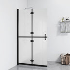 Vidaxl inloopdouchewand inklapbaar 90x190 cm esg-glas mat