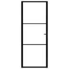 Vidaxl binnendeur 83x201,5 cm esg-glas en aluminium zwart