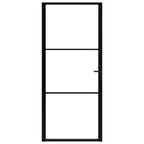 Vidaxl binnendeur 102,5x201,5 cm esg-glas en aluminium zwart
