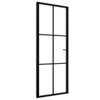 Vidaxl binnendeur 76x201,5 cm esg-glas en aluminium zwart