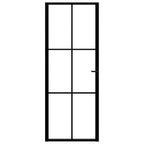 Vidaxl binnendeur 76x201,5 cm esg-glas en aluminium zwart