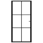 Vidaxl binnendeur 102,5x201,5 cm esg-glas en aluminium zwart