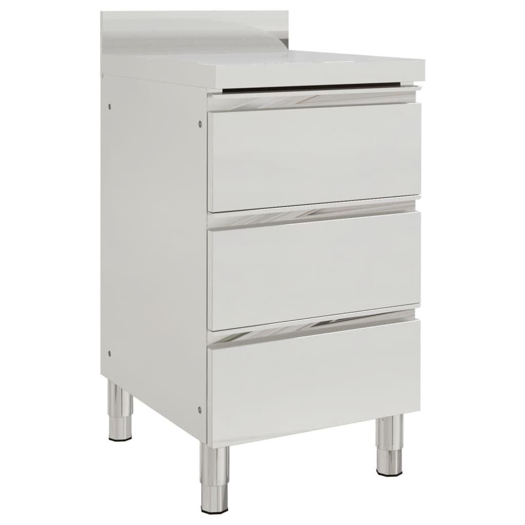 Vidaxl commerciële keukenkast met 3 lades 50x60x96 cm