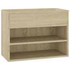 Vidaxl schoenenbank 60x30x45 cm bewerkt hout sonoma eikenkleurig