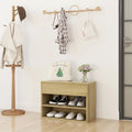 Vidaxl schoenenbank 60x30x45 cm bewerkt hout sonoma eikenkleurig
