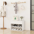 Vidaxl schoenenbank 60x30x45 cm bewerkt hout hoogglans wit
