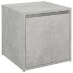 VidaXL Opbergbox met lade 40,5x40x40 cm bewerkt hout betongrijs