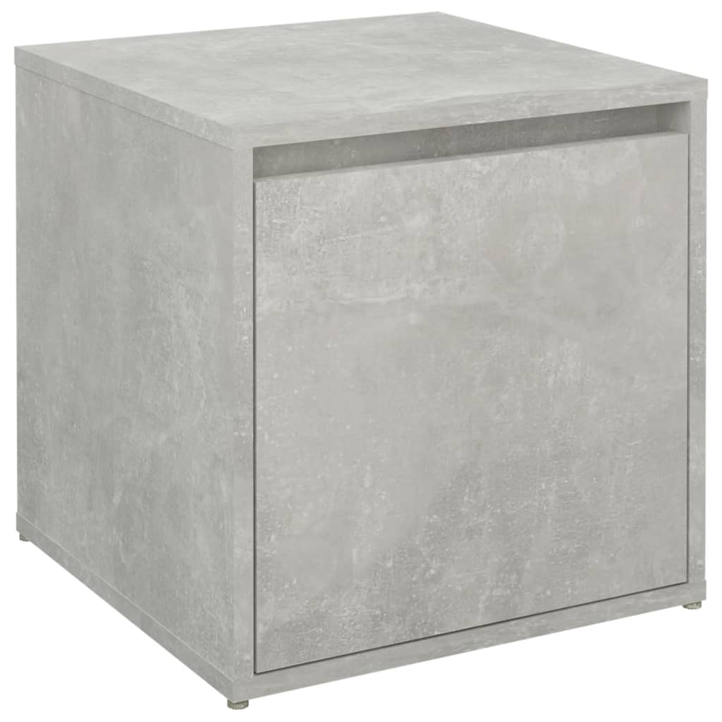 VidaXL Opbergbox met lade 40,5x40x40 cm bewerkt hout betongrijs
