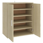 Vidaxl schoenenkast 60x35x70 cm bewerkt hout sonoma eikenkleurig
