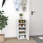 VidaXL Schoenenkast 32x35x70 cm bewerkt hout hoogglans wit