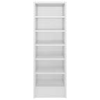 VidaXL Schoenenkast 31,5x35x90 cm bewerkt hout hoogglans wit