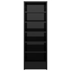 VidaXL Schoenenkast 31,5x35x90 cm bewerkt hout hoogglans zwart