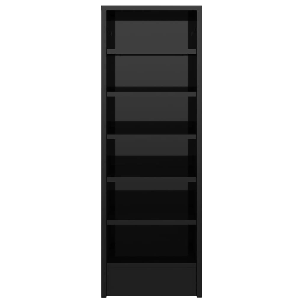 VidaXL Schoenenkast 31,5x35x90 cm bewerkt hout hoogglans zwart