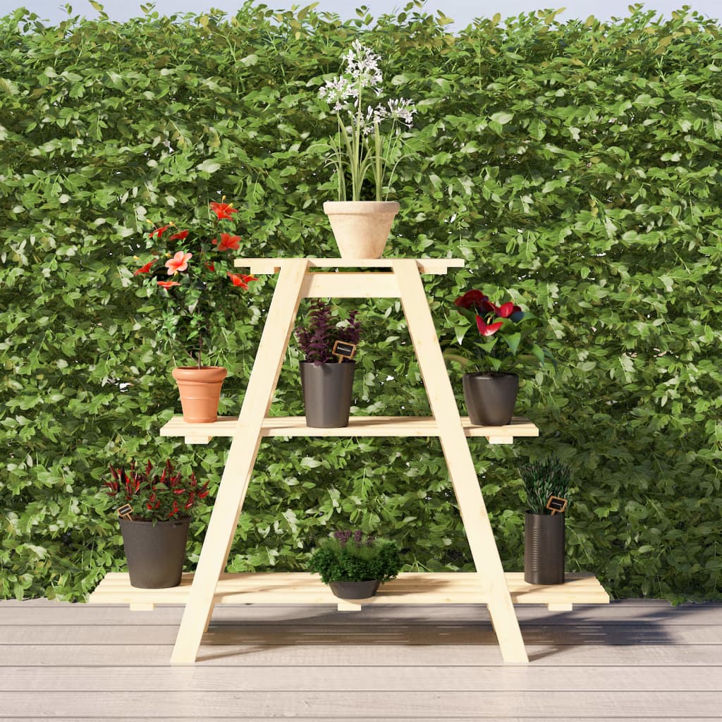 VidaXL Bloemenrek 101x23x79 cm massief grenenhout