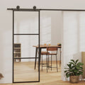 Vidaxl schuifdeur met beslag 76x205 cm aluminium en esg-glas