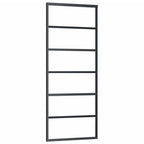 Vidaxl schuifdeur met beslag 76x205 cm aluminium en esg-glas