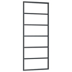 Vidaxl schuifdeur met beslag 76x205 cm aluminium en esg-glas