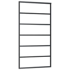 VidaXL Schuifdeur met beslag 102x205 cm aluminium en ESG-glas