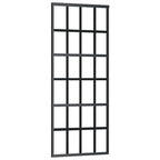 Vidaxl schuifdeur met beslag 76x205 cm aluminium en esg-glas