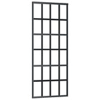 Vidaxl schuifdeur met beslag 76x205 cm aluminium en esg-glas