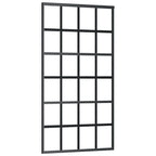 VidaXL Schuifdeur met beslag 102x205 cm aluminium en ESG-glas