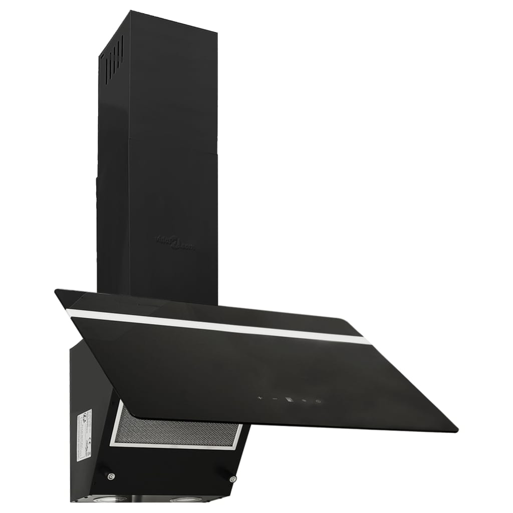 Vidaxl wandafzuigkap 60 cm staal en gehard glas zwart