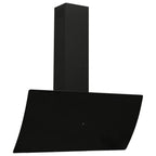 Vidaxl wandafzuigkap 90 cm staal en gehard glas zwart
