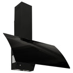 Vidaxl wandafzuigkap 90 cm staal en gehard glas zwart