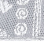 Vidaxl buitenkleed arakil 80x150 cm polypropeen grijs