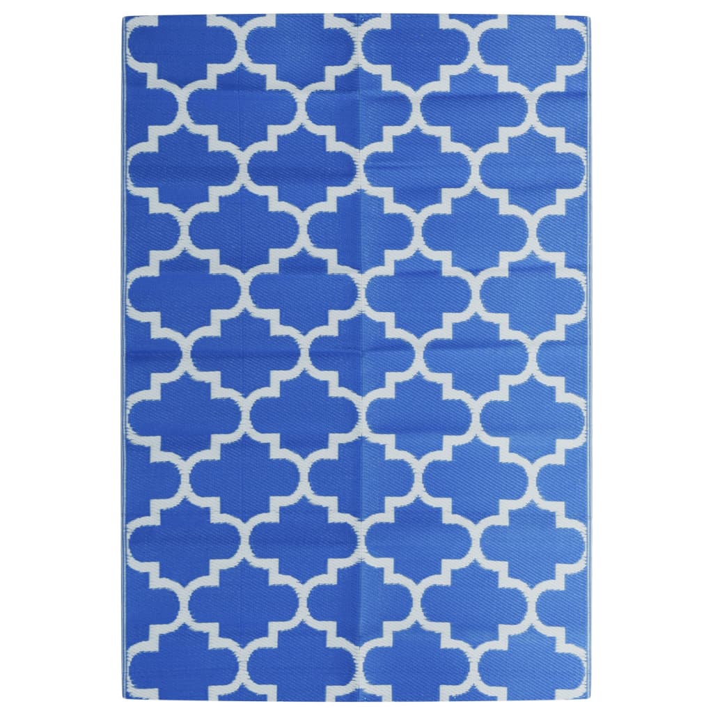 Vidaxl buitenkleed arakil 140x200 cm polypropeen blauw
