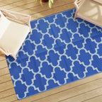 Vidaxl buitenkleed arakil 140x200 cm polypropeen blauw
