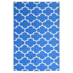 Vidaxl buitenkleed arakil 190x290 cm polypropeen blauw