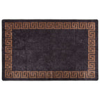 Vidaxl vloerkleed wasbaar anti-slip 80x150 cm zwart en goudkleurig