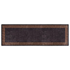Vidaxl vloerkleed wasbaar anti-slip 80x300 cm zwart en goudkleurig