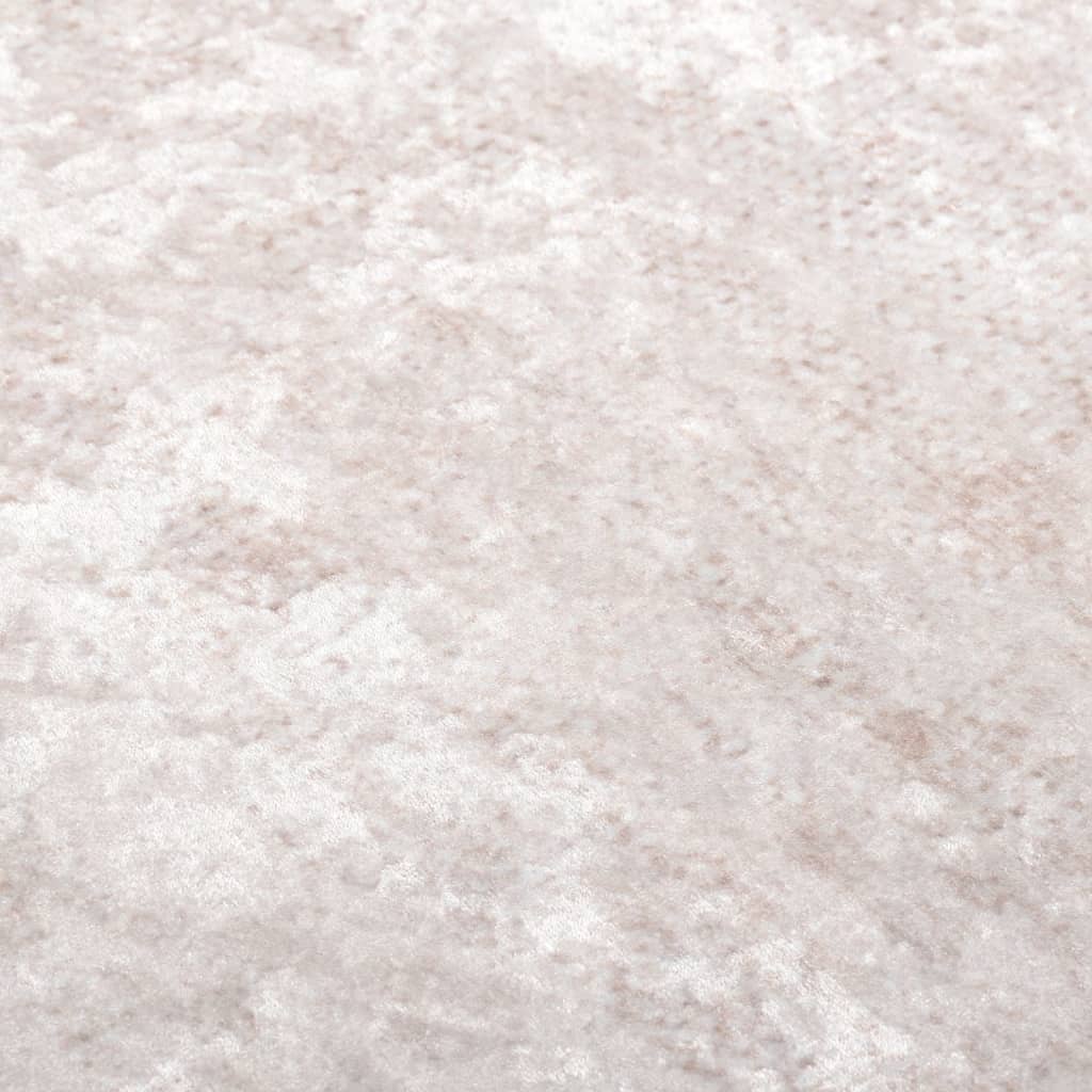 Vidaxl vloerkleed wasbaar anti-slip 80x300 cm lichtbeige