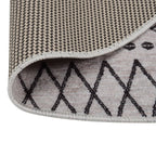 Vidaxl vloerkleed wasbaar anti-slip ø120 cm zwart en wit