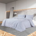 Vidaxl dekbedovertrekset lichtgewicht 225x220 cm microvezel grijs
