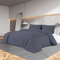 Vidaxl dekbedovertrekset 200x220 cm katoen antracietkleurig