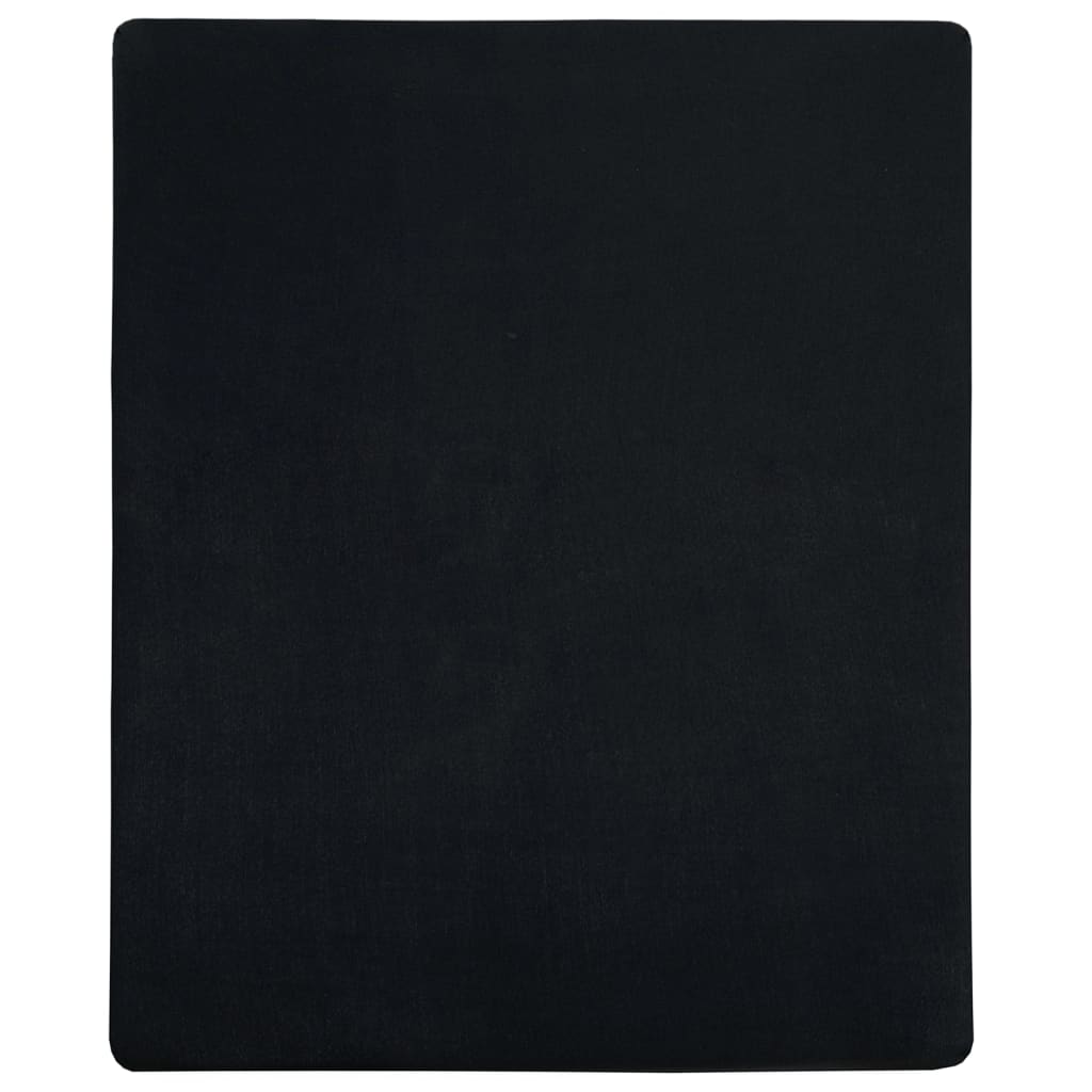 Vidaxl hoeslakens 2 st jersey 180x200 cm katoen zwart